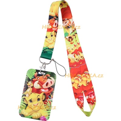 Šňůrka na krk 24358 s pouzdrem Lví král, Simba