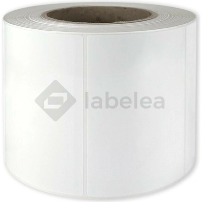 Labelea Polyetylenové samolepicí etikety 100x70 mm odolné bílé lesklé plastové pro termotransfer 900 etiket na roli bílá Vnitřní průměr dutinky 76 mm EKF100070WPE009D