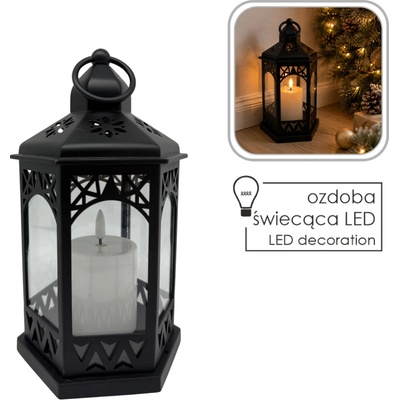 Šesťhranný LED lampáš so sviečkou a časovačom