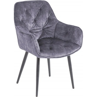 Ainnde Milano šedá samet 2 ks