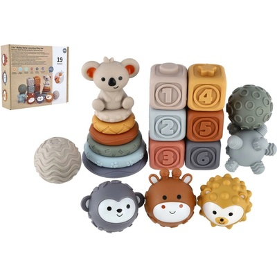 Teddies Sada skládanek s míčky 19ks