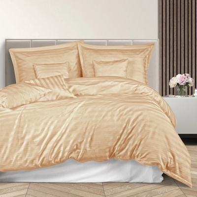 Darymex bambus obliečky Stripe beige 200x220 2x70X80 4x40X40