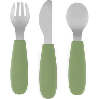 Petite&Mars Take&Match Stainless Steel Cutlery Set прибор за деца Sweet Pea 12m+ 3 бр