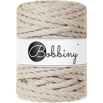 Bobbiny 3PLY Macrame Rope 9 mm 30 m Beige Šňůra