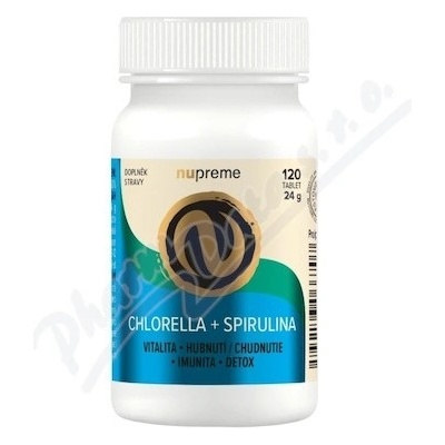 Nupreme Chlorella+Spirulina BIO 120 tabliet