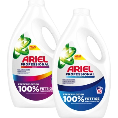 Ariel Professional farebný a univerzálny gél na pranie 2 x 70 PD