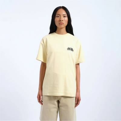 Dr Denim Тениска Dr Denim Trooper Tee - 90s cut tee - Light Yellow