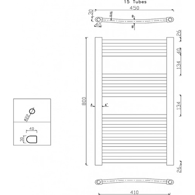 Sapho Alya 450 x 800 mm 1110-01