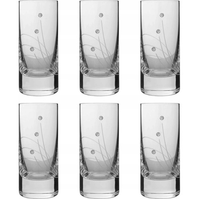 Semido Sklenice na destiláty s krystaly Preciosa Linie 6 x 70 ml