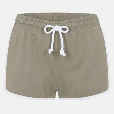Brave Soul Къси панталони Brave Soul Khaki Running Shorts with Contrast Binding - Khaki / White