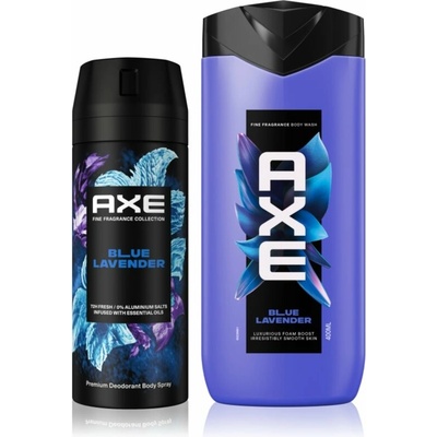 Axe Premium Blue Lavender deospray 150 ml + Axe Premium Blue Lavender sprchový gél pre mužov 400 ml kozmetická sada