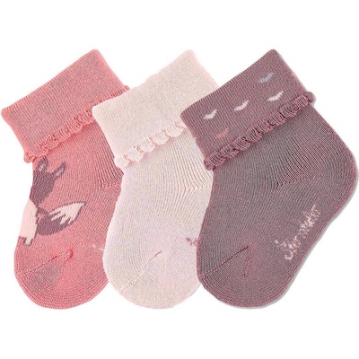 Sterntaler Бебешки чорапи за момиче - 3 чифта, Sterntaler