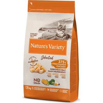 Nature's Variety selected pro kastrované kočky s kuřecím 1,25 kg