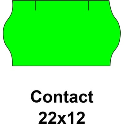 Cenovkové etikety Contact 22x12 zelené
