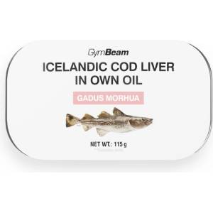 GymBeam Черен дроб от исландска треска в собствено масло 115 g
