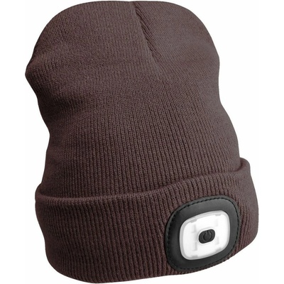 Sixtol Čiapka s čelovkou 45 lm, USB, uni, hnedá