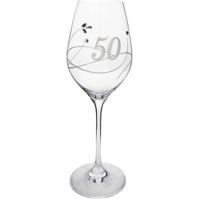 Swarovski Sklenice na víno s krystaly jubileum 50 360 ml
