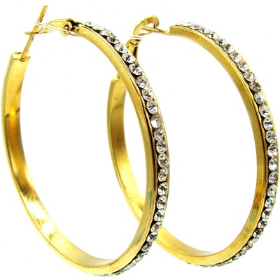 Steel Jewelry náušnice KRUHY GOLD Chirurgická ocel NS240253