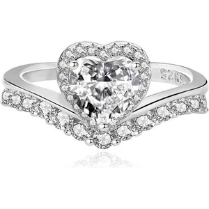 Silenti Jewelry Сребърен пръстен "Романтика" - 7 - 54.5мм (17.2мм диам. )