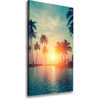 Vertikálny foto obraz na plátne Tropická pláž 50x100 cm