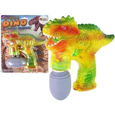 Detská bublifuková pištoľ dinosaurus s vajíčkovým roztokom