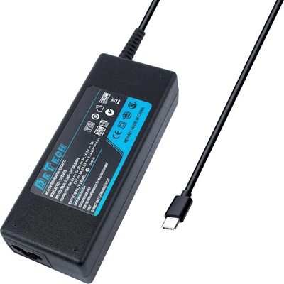 DeTech Адаптер DeTech, 90W, Type-C, Черен - 355 (355)