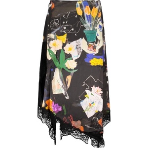DESIGUAL Дълга пола за жени desigual, Размер s, Цвят Черен (26swfw03_ne2000)