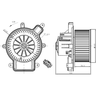 Vnitřní ventilátor NRF 34270
