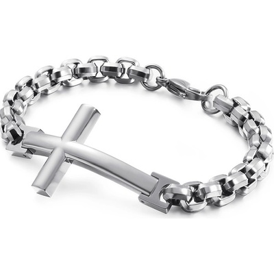 Steel Edge náramok z chirurgickej ocele kríž WJHB372 steel