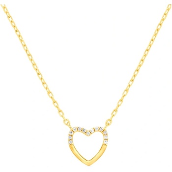 SAVICKI Колие със сърце Savicki: злато, диаманти