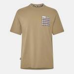 AQUASCUTUM Тениска AQUASCUTUM Checked T-Shirt - Khaki