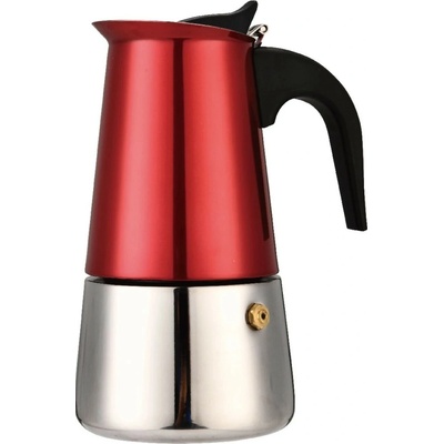 Pro-Tech shop Moka kávovar Metal Red na 4 šálky nerezový indukčný 54771
