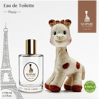 Sophie la girafe Подаръчна кутия Sophie la Girafe: Sophie La Girafe Giraffe колекционерска плюшена играчка 0+ месеца + Paris тоалетна вода за момчета 100 ml