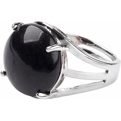 Nefertitis Achát černý prsten nastavitelná NF37135