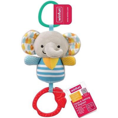 WinFun Плюшена дрънкалка слонче с чесалка за зъби (1010350f)
