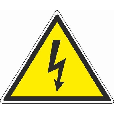 RAFO Pozor elektrické zařízení - symbol blesk, různé velikosti Velikosti: 7 cm