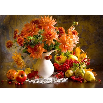 Enjoy - Puzzle Still Life with Orange Dahlias - 1 000 piese