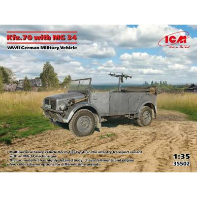 ICM Kfz.70 with MG 34 WWII German Military Vehicle 1:35