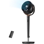 DREO pedestal fan very quiet, large fan with remote control, 20dB silent fan with DC motor, 120° oscillating, 4 modes, 94-107cm height adjustable, floor fan, TurboPoly Fan 512
