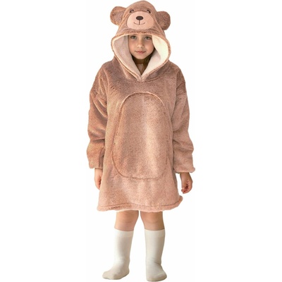 Cozy Noxxiez CH308 Medvěd hřejivá televizní mikinová deka s kapucí