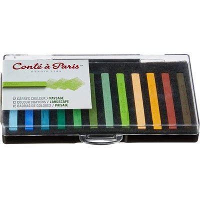 CARRÉ PASTEL CONTÉ À PARIS PLASTOVÝ OBAL LANDSCAPE SADA 12 FARIEB