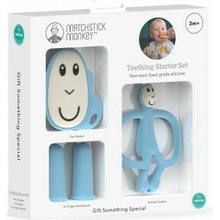 Matchstick Monkey štartovací set na prerezávanie zúbkov - light blue