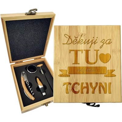 Sablio Dárková sada na víno Děkuji za tu nejlepší tchyni: 147×168×49 mm