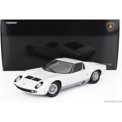 Kyosho Lamborghini Miura P400 1968 Bílé Stříbro 1:18