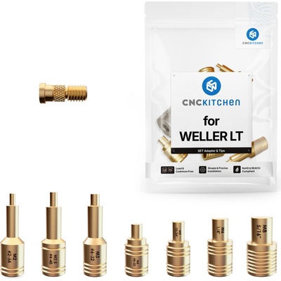 CNC Kitchen Pájecí hroty + adaptér Weller LT - 1 sada