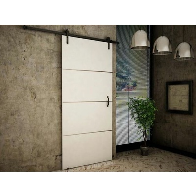 KIER Posuvné dvere RETRO PLUS Biela 100 cm