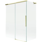 Mexen Rox L параван за вана с две подвижни крила 120 + 70 x 150 cm, прозрачен, златен - 8C9L-120-070-50-00 (8C9L-120-070-50-00)