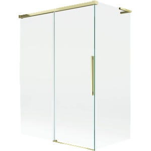 Mexen Rox L параван за вана с две подвижни крила 120 + 70 x 150 cm, прозрачен, златен - 8C9L-120-070-50-00 (8C9L-120-070-50-00)
