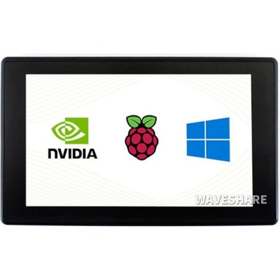 Waveshare 7" LCD (H) displej, 1024 × 600, HDMI, IPS, kapacitní, kryt