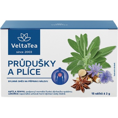 VeltaTea Čaj bylinná směs průdušky a plíce 30 g